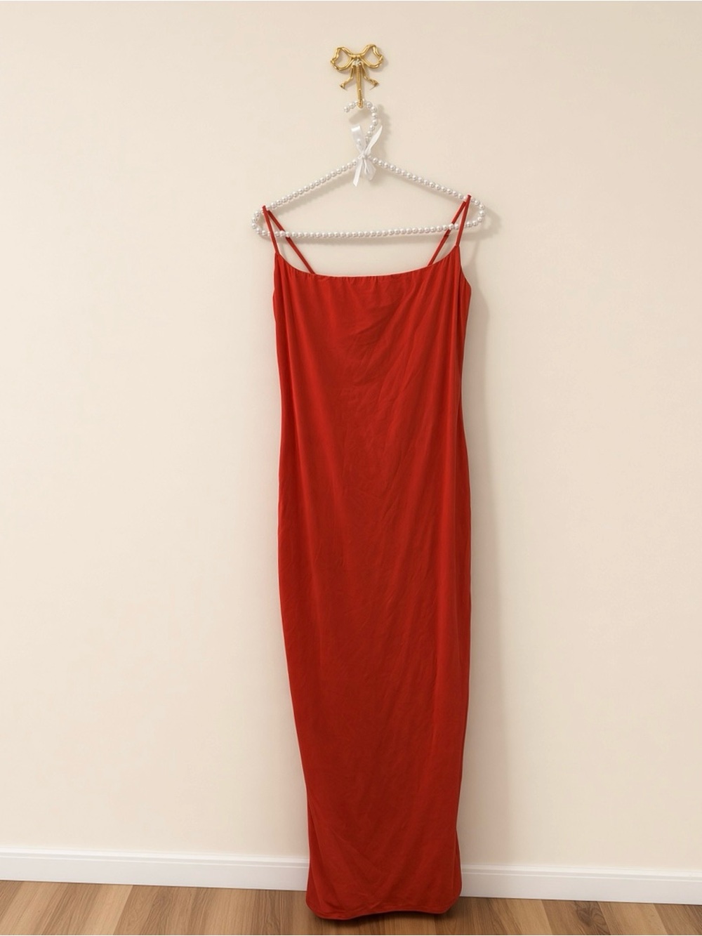 ❤️ SKIMS Soft Lounge Long Slip Dress | Cherry Red | Plus Size 2X | EUC 🏷️